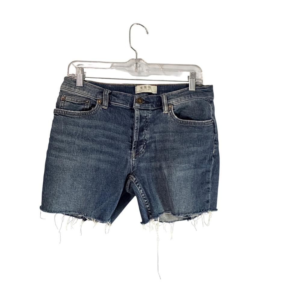 We The Free Free People Denim Cut Off Shorts Medium Wash‎ Raw Hem Size 29